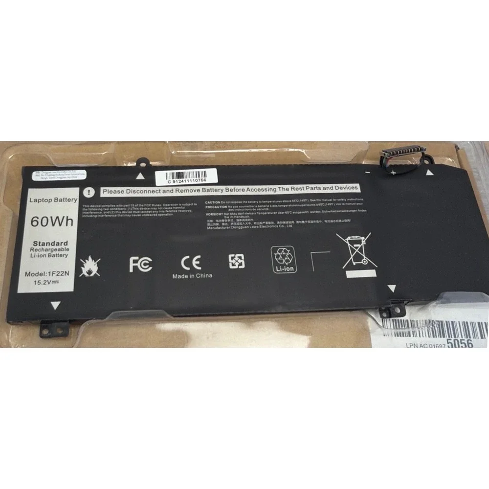 1F22N Laptop Battery 60Wh 15.2V‎ for Dell G5 5590 G7 7590 7790 Alienware M15 M17